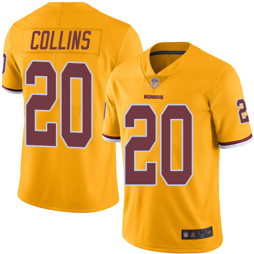 Washington Redskins Limited Gold Youth Landon Collins Jersey NFL Football #20 Rush Vapor Untouchable